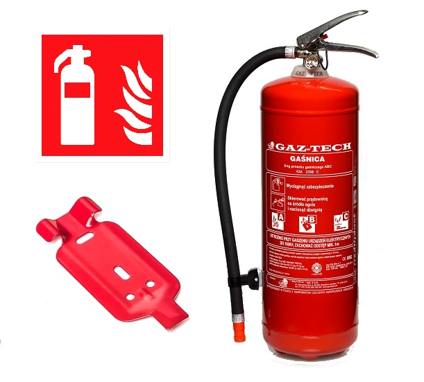 Gaz-tech GP-6x ABC ES práškový hasiaci prístroj 6 kg